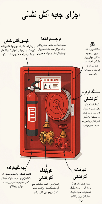 تجهیزات داخلی جعبه آتش نشانی