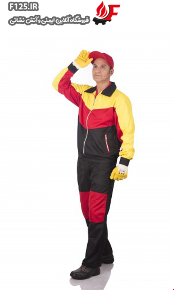 کاپشن شلوار آراد مشکی زرد قرمز سایز L