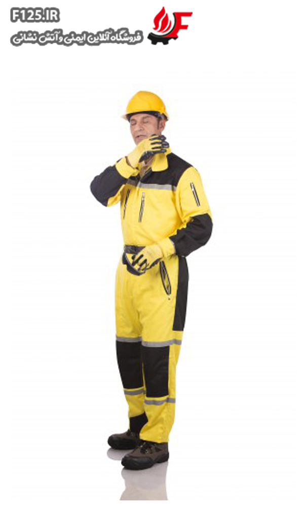 کاپشن شلوار کارن زرد مشکی سایز M